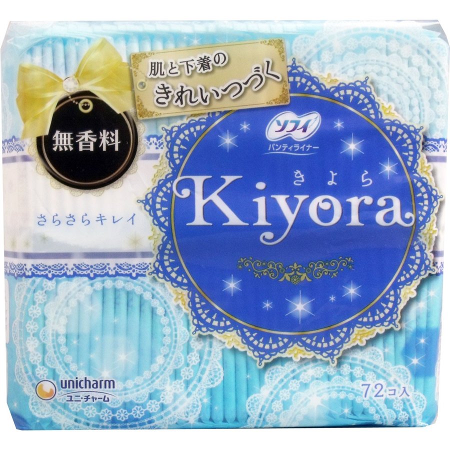 Unicharm Kiyora Pantyliner - 72p Unscented