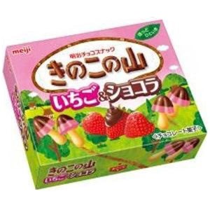 MEIJI - Kinokonoyama Mushroom Strawberry & Chocolate 64 g