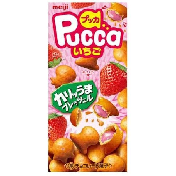 MEIJI - Pucca Strawberry Chocolate Snack 39g