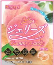 KASUGAI - Jellys Gummy Candy Peach 80g (ENG PKG)