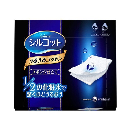 [0504533J] Unicharm Silcot Ururu Sponge Jitate 40p