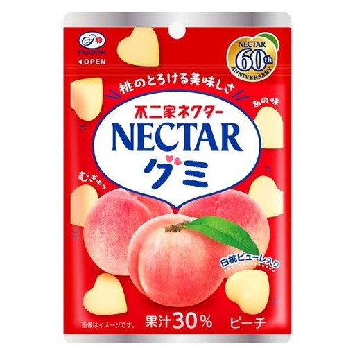 [FUJ12655] FUJIYA - Nectar Peach Gummy 48g